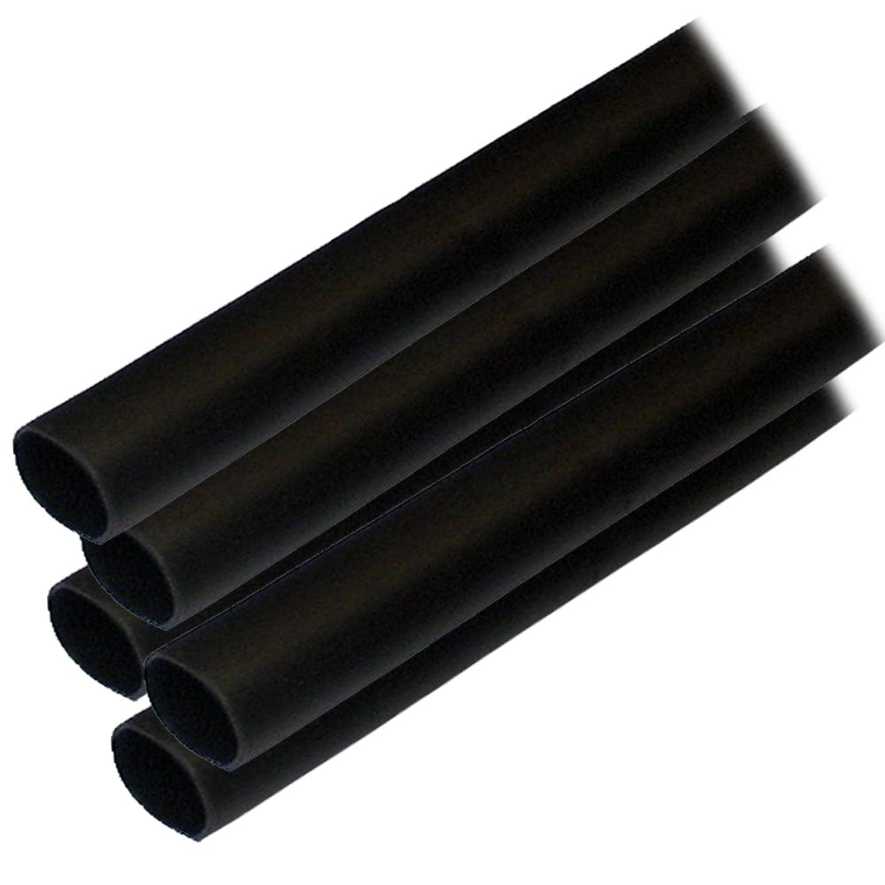 Ancor Ancor Adhesive Lined Heat Shrink Tubing (ALT) - 1/2" x 6" - 5-Pack - Black Electrical