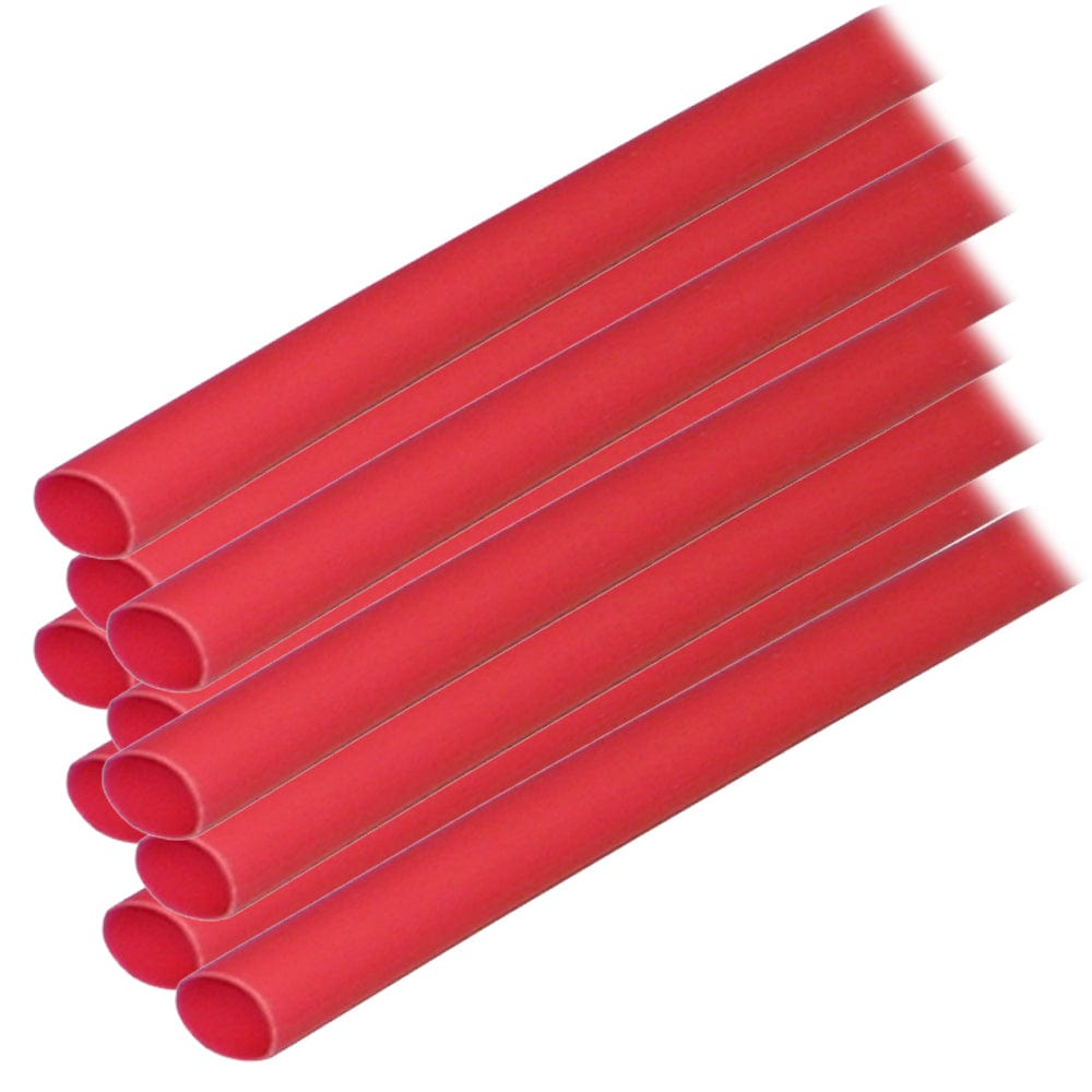 Ancor Ancor Adhesive Lined Heat Shrink Tubing (ALT) - 1/4" x 12" - 10-Pack - Red Electrical