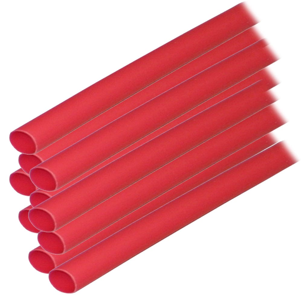Ancor Ancor Adhesive Lined Heat Shrink Tubing (ALT) - 1/4" x 6" - 10-Pack - Red Electrical