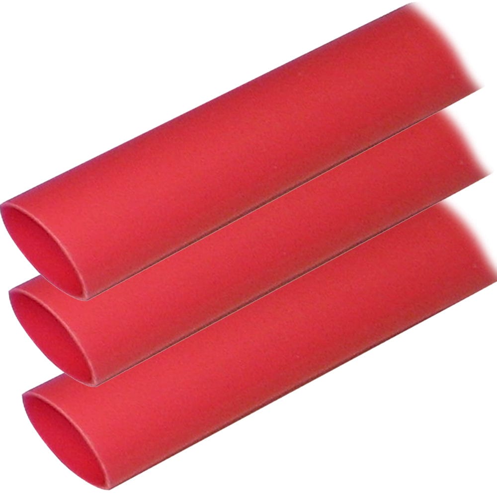Ancor Ancor Adhesive Lined Heat Shrink Tubing (ALT) - 1" x 12" - 3-Pack - Red Electrical
