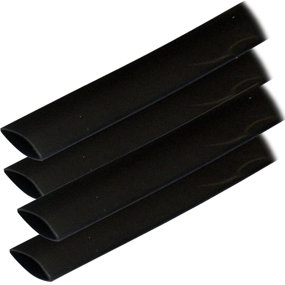 Ancor Ancor Adhesive Lined Heat Shrink Tubing (ALT) - 3/4" x 6" - 4-Pack - Black Electrical