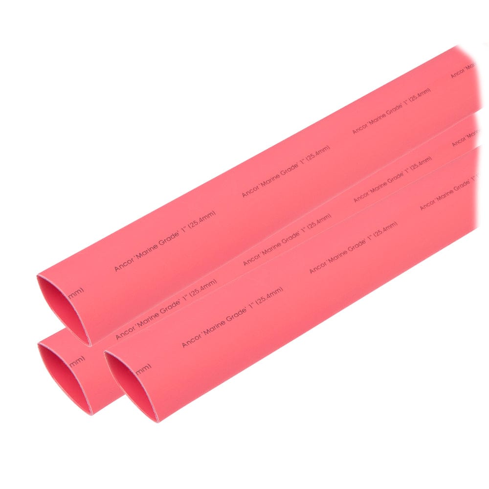 Ancor Ancor Heat Shrink Tubing 1" x 3" - Red - 3 Pieces Electrical