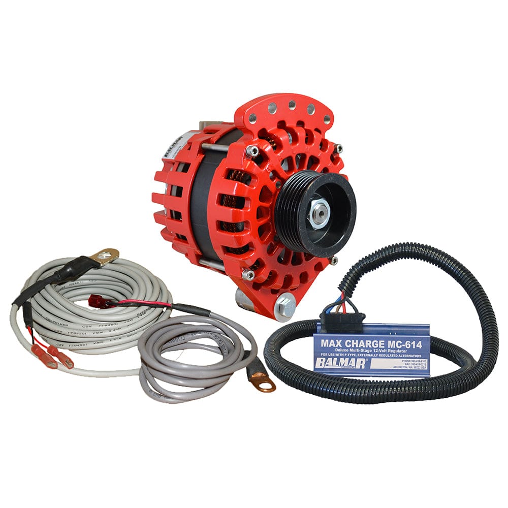 Balmar Balmar Alternator 1-2" Single Foot K6 Serpentine Pulley Regulator & Temp Sensor - 170A Kit - 12V Electrical