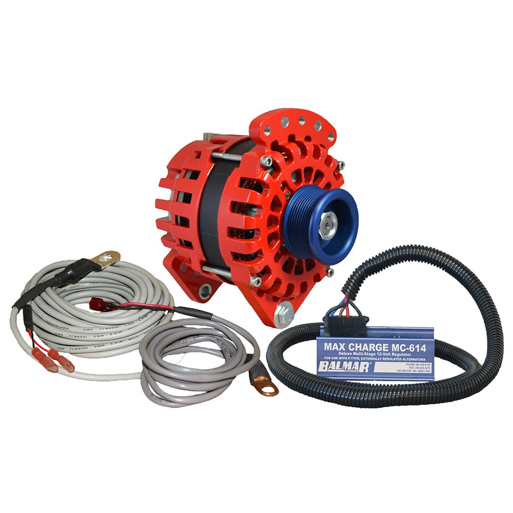 Balmar Balmar Alternator 3.15" Dual Foot Saddle J10 Serpentine Pulley Regulator & Temp Sensor - 170A Kit - 12V Electrical