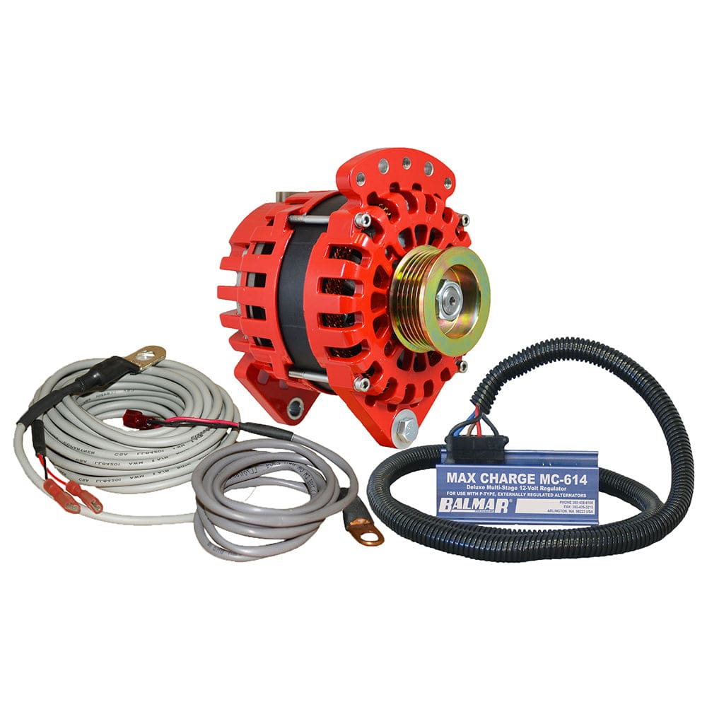 Balmar Balmar Alternator 3.15" Dual Foot Saddle K6 Serpentine Pulley Regulator & Temp Sensor - 170A Kit - 12V Electrical