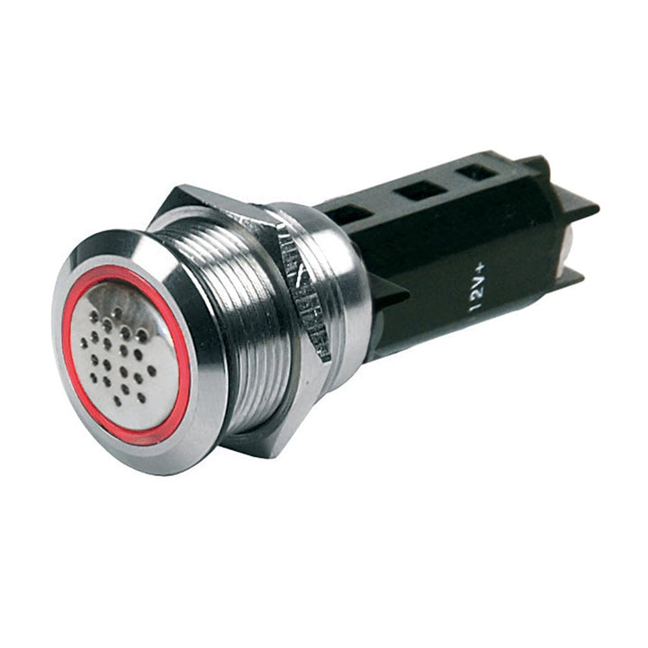 BEP Marine BEP 12V Buzzer w/Red LED Warning Light - Stainless Steel Electrical