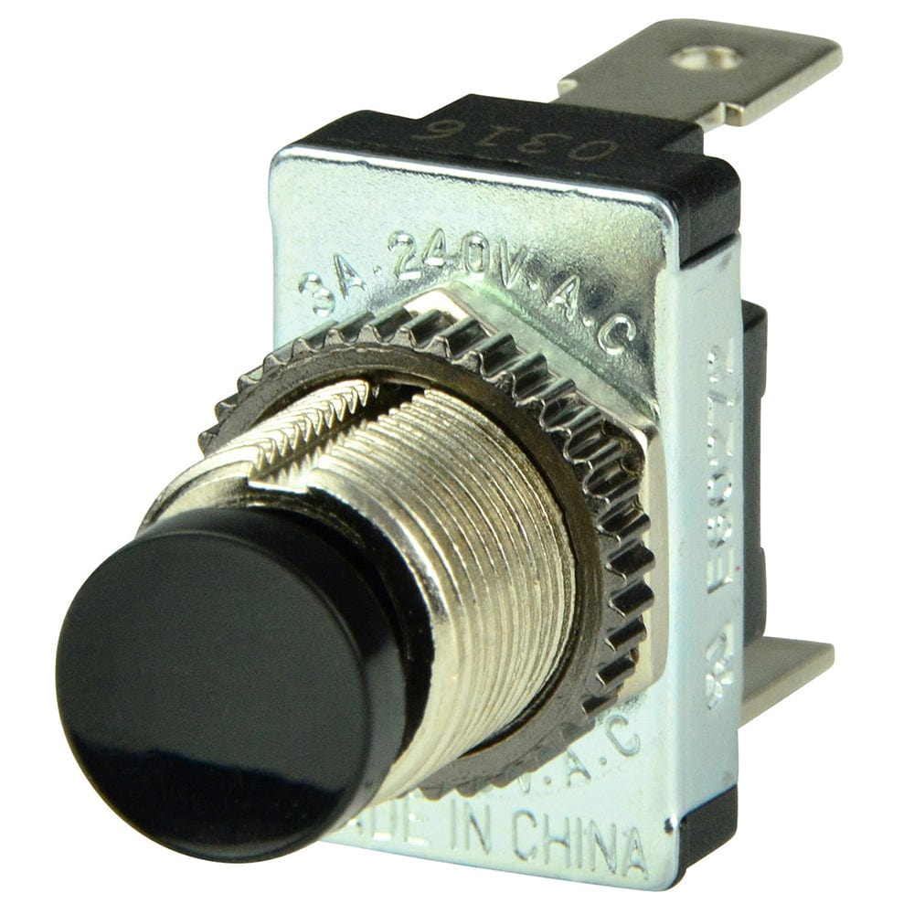 BEP Marine BEP Black SPST Momentary Contact Switch - OFF/(ON) Electrical