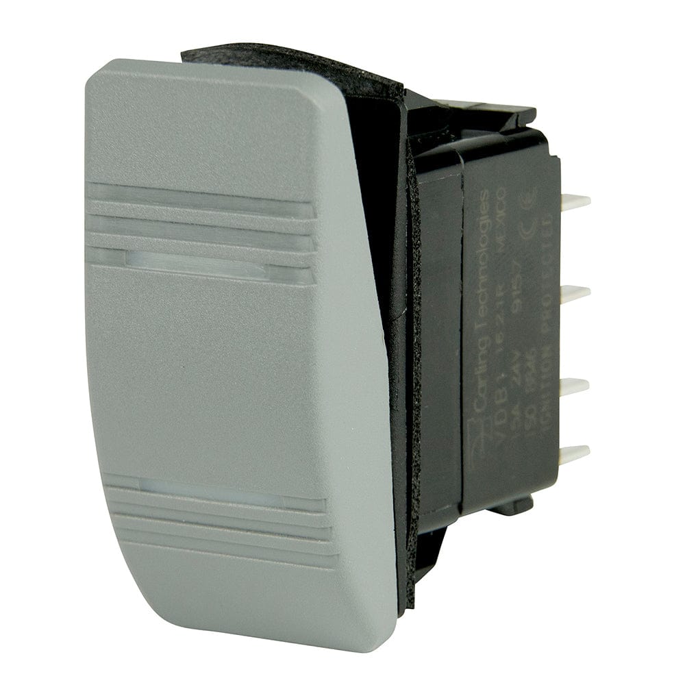 BEP Marine BEP DPDT Contura Switch - 2-Amber LEDs - Gray - ON/ON Electrical