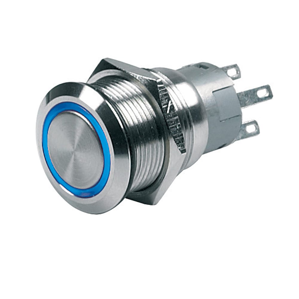 BEP Marine BEP Push-Button Switch 12V Latching On/Off - Blue LED Electrical