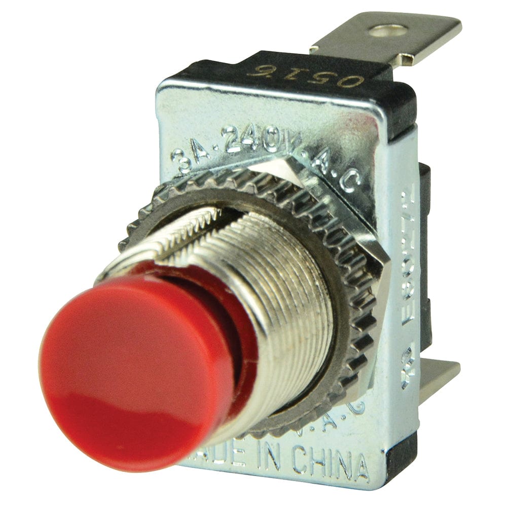BEP Marine BEP Red SPST Momentary Contact Switch - OFF/(ON) Electrical