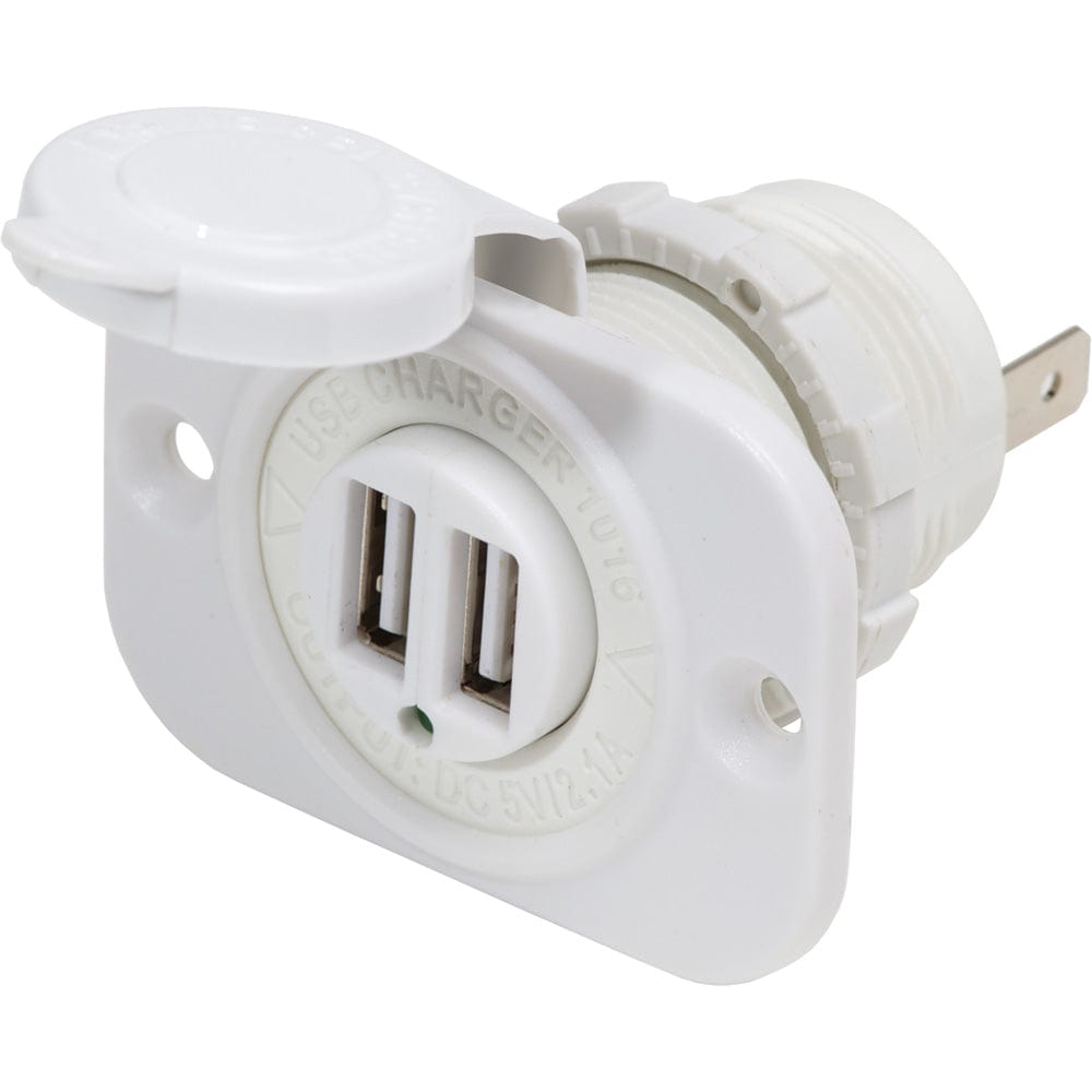 Blue Sea Systems Blue Sea 12V DC Dual USB Charger Socket - White Electrical