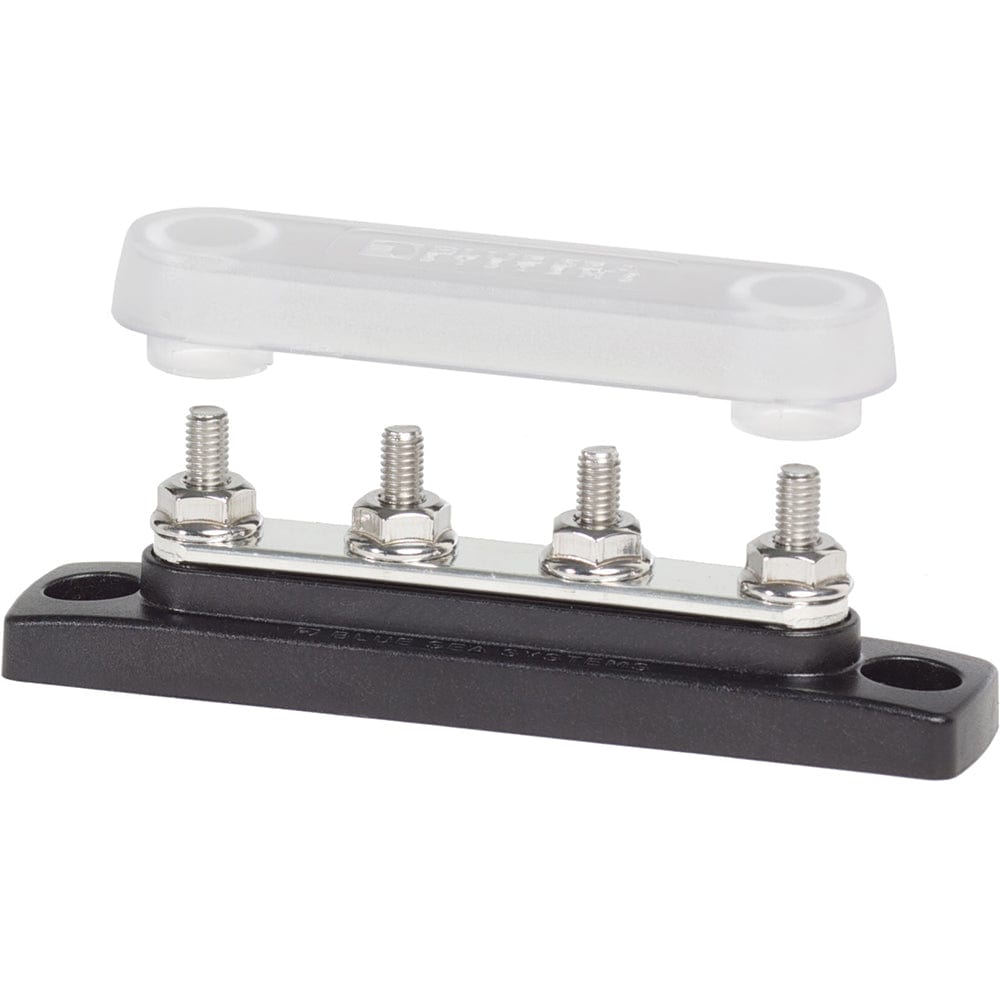 Blue Sea Systems Blue Sea 2315 MiniBus 100 Ampere Common BusBar 4 x 10-32 Stud Terminal with Cover Electrical