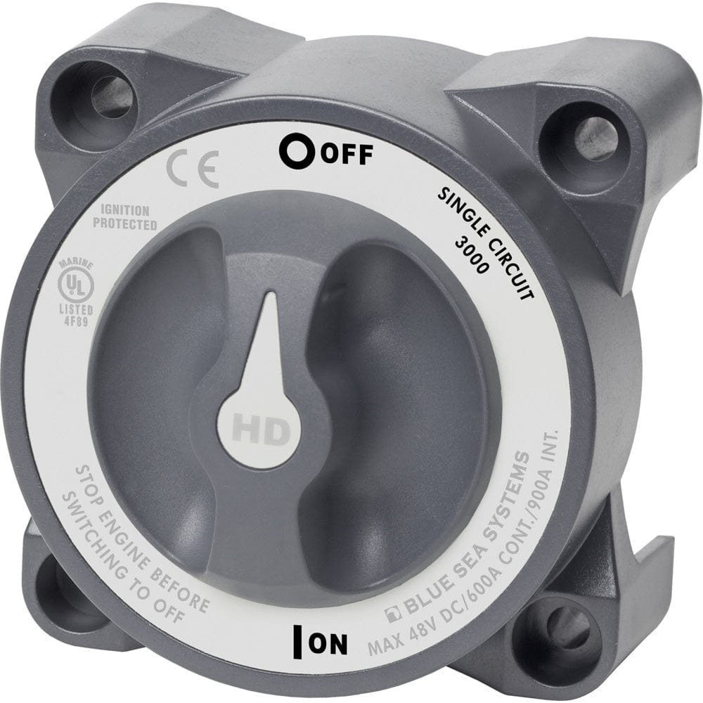Blue Sea Systems Blue Sea 3000 HD-Series Battery Switch Single Circuit ON/OFF Electrical