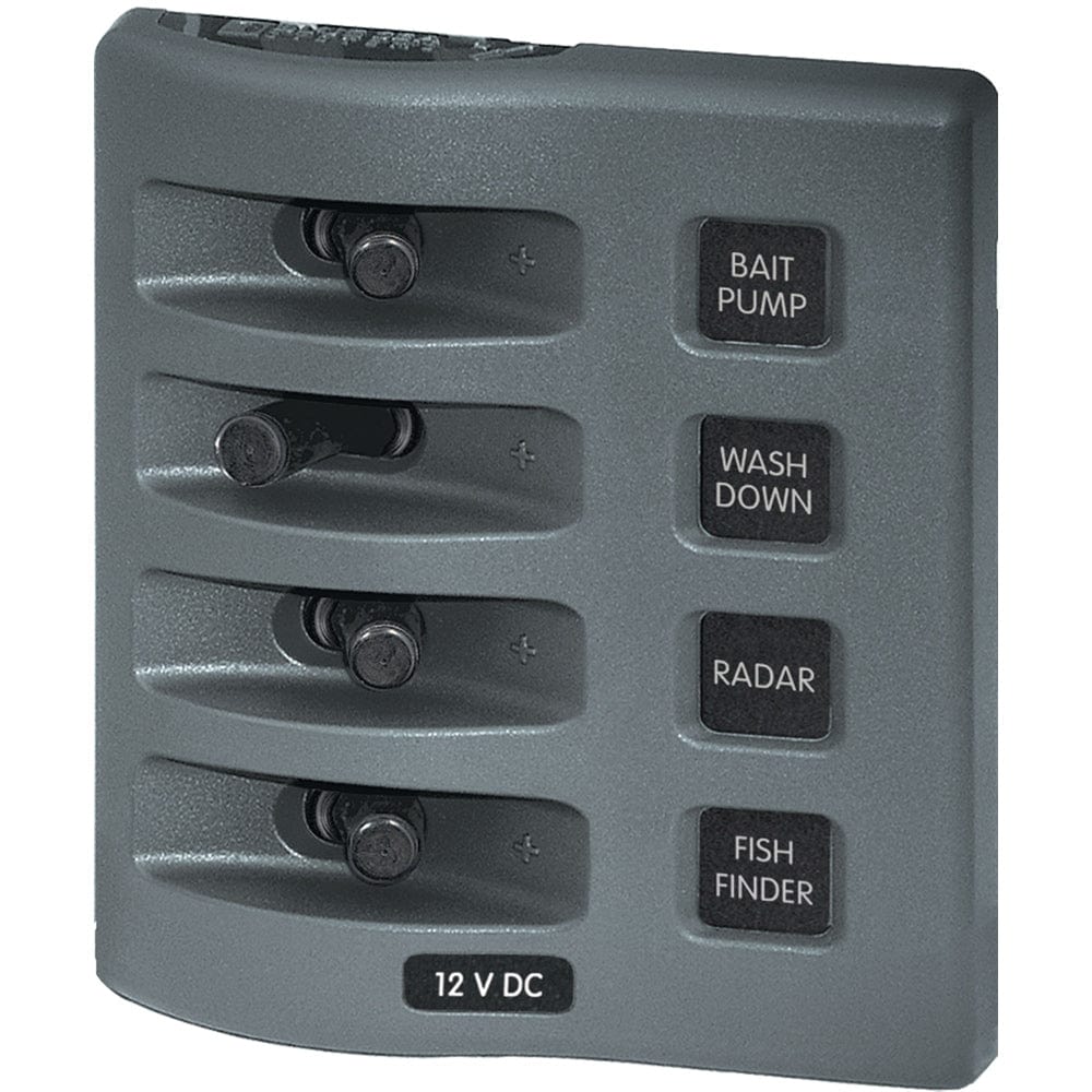 Blue Sea Systems Blue Sea 4305 WeatherDeck® 12V DC Waterproof Switch Panel - 4 Posistion Electrical