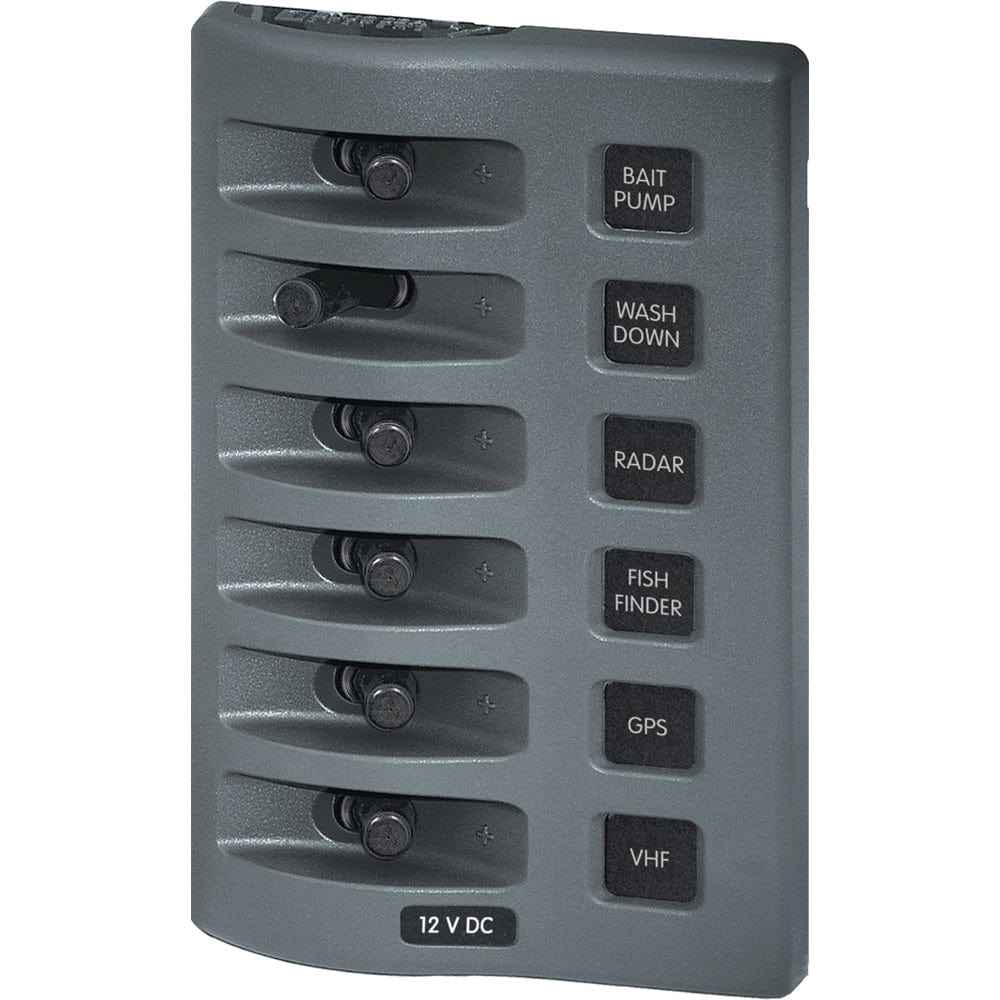 Blue Sea Systems Blue Sea 4307 WeatherDeck® 12V DC Waterproof Switch Panel - 6 Position Electrical