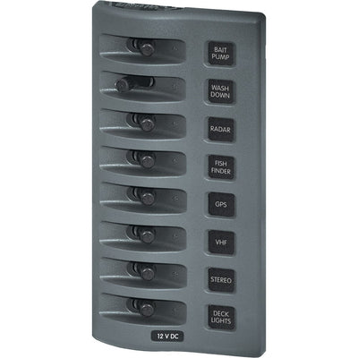 Blue Sea Systems Blue Sea 4309 WeatherDeck® 12V DC Waterproof Switch Panel - 8 Position Electrical