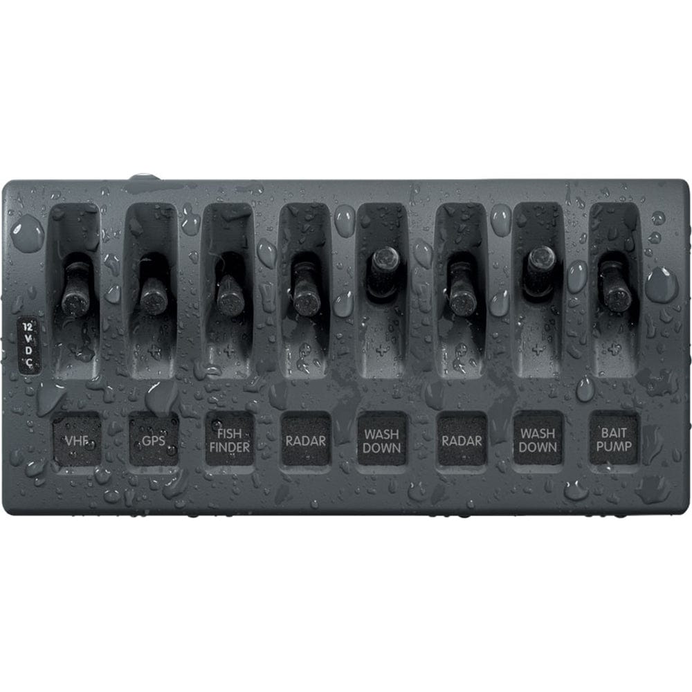 Blue Sea Systems Blue Sea 4309 WeatherDeck® 12V DC Waterproof Switch Panel - 8 Position Electrical
