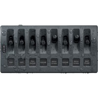 Blue Sea Systems Blue Sea 4309 WeatherDeck® 12V DC Waterproof Switch Panel - 8 Position Electrical
