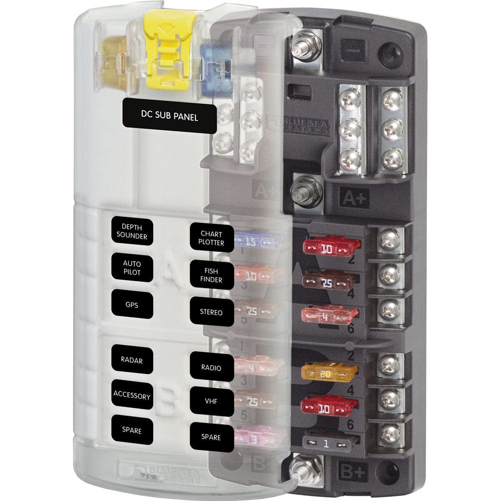 Blue Sea Systems Blue Sea 5032 ST-Blade Split Bus Fuse Block Electrical