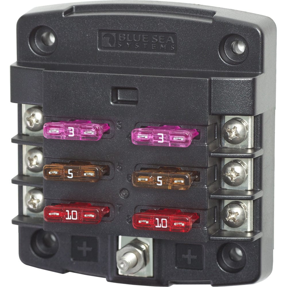 Blue Sea Systems Blue Sea 5033 ST Blade Fuse Block w/out Cover - 6 Circuit w/out Negative Bus Electrical
