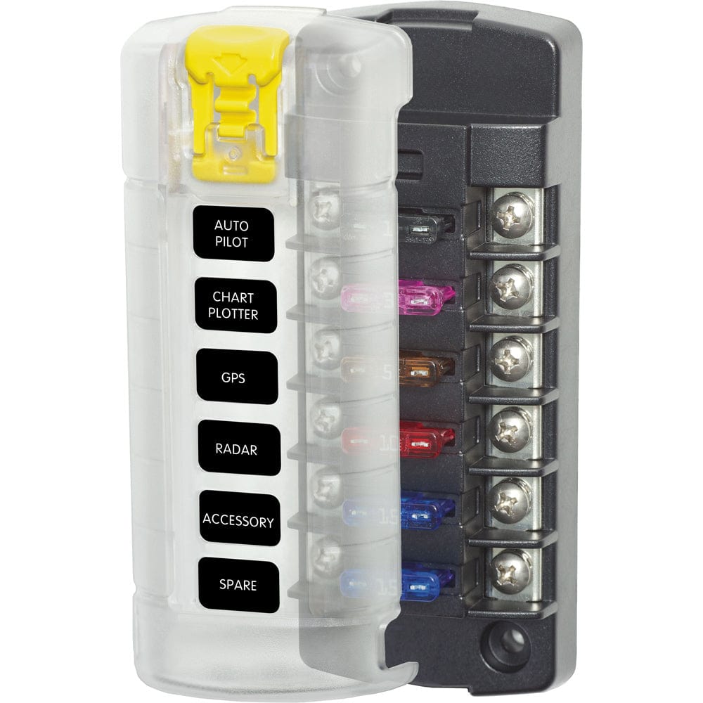 Blue Sea Systems Blue Sea 5035 ST Blade Fuse Block w/Cover - 6 Circuit Independent w/o Negative Bus Electrical