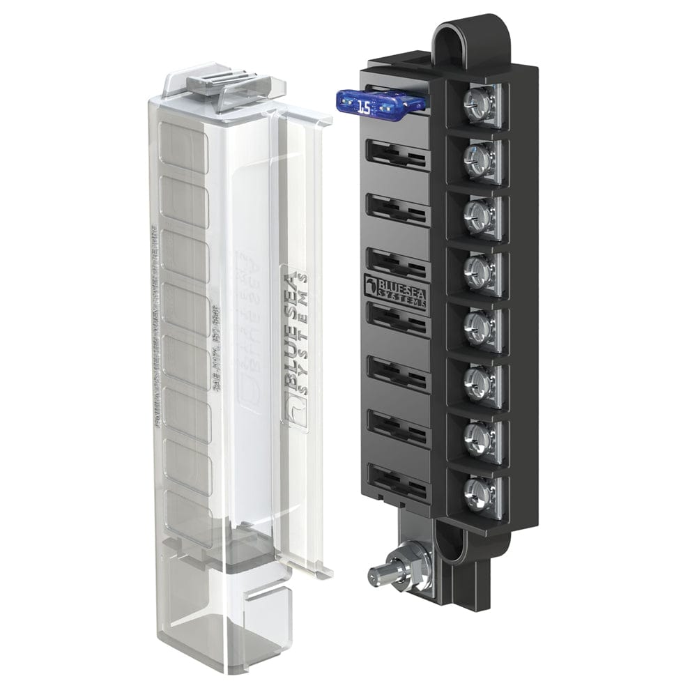 Blue Sea Systems Blue Sea 5046 ST Blade Compact Fuse Blocks - 8 Circuits w/Cover Electrical