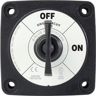 Blue Sea Systems Blue Sea 6005200 Battery Switch Single Circuit ON-OFF - Black Electrical