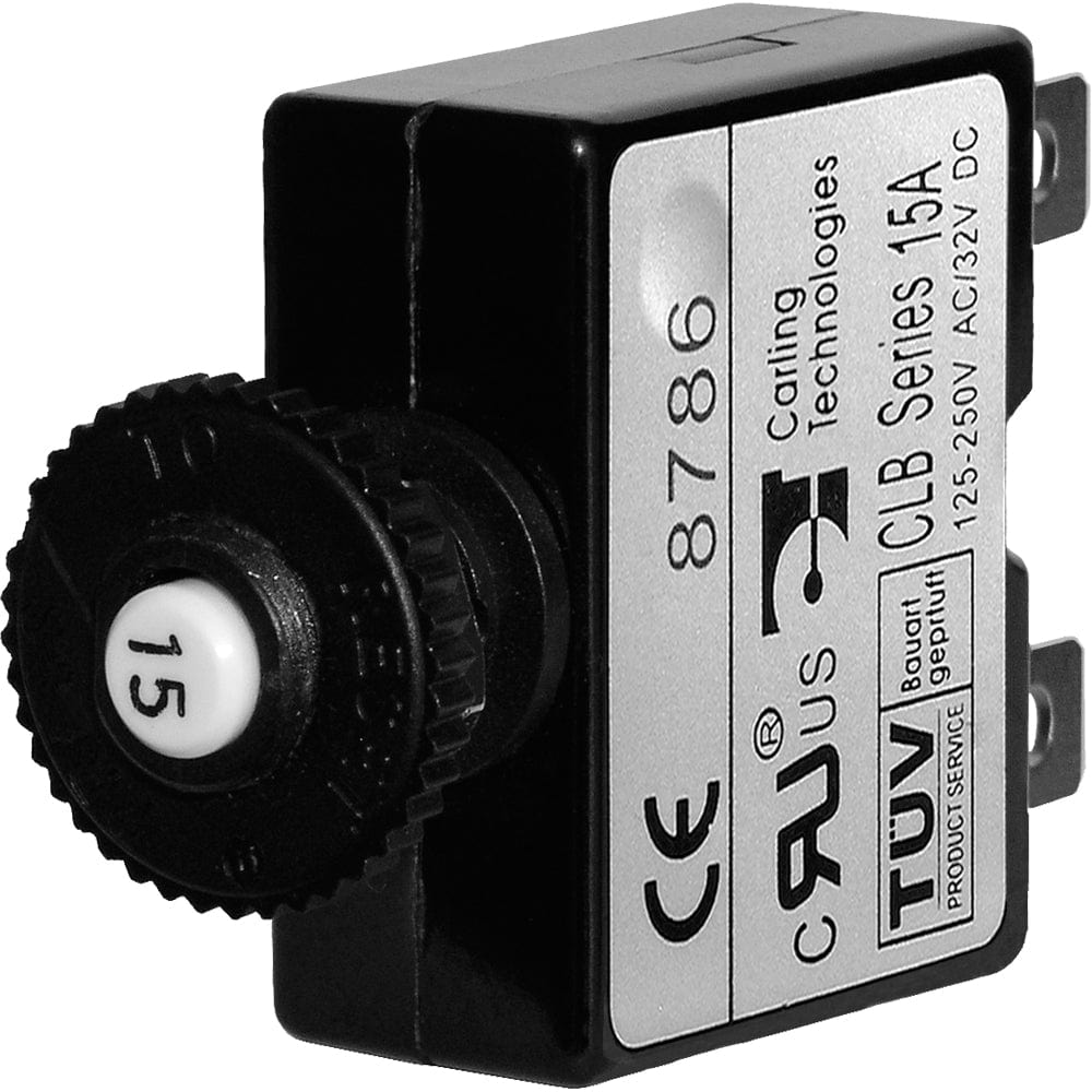 Blue Sea Systems Blue Sea 7056 15A Push Button Thermal with Quick Connect Terminals Electrical