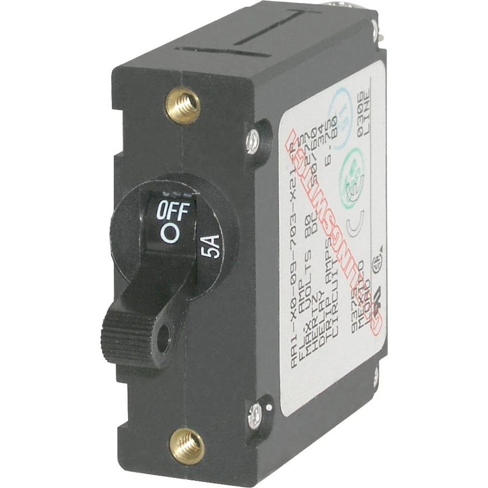 Blue Sea Systems Blue Sea 7200 AC / DC Single Pole Magnetic World Circuit Breaker  -  5 Amp Electrical