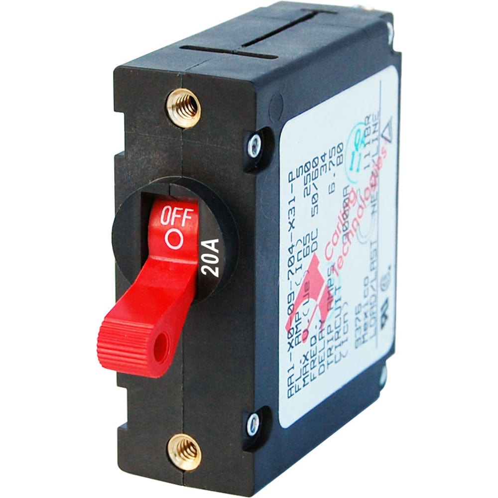 Blue Sea Systems Blue Sea 7213 AC / DC Single Pole Magnetic World Circuit Breaker  -  20 Amp Electrical
