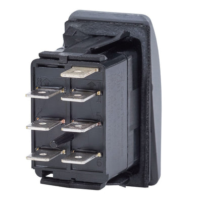 Blue Sea Systems Blue Sea 7936 Contura II Switch DPDT Black - ON-OFF-ON Electrical