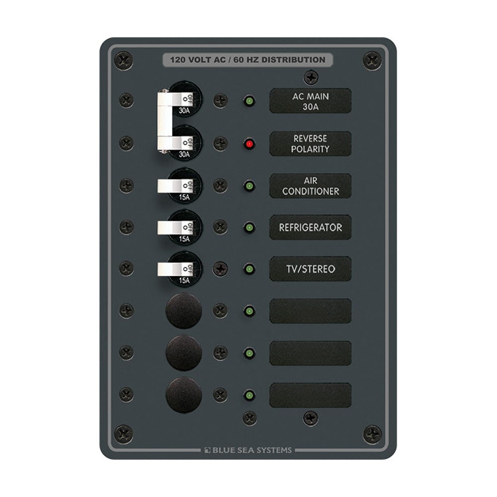 Blue Sea Systems Blue Sea 8027 AC Main +6 Position Breaker Panel - White Switches Electrical