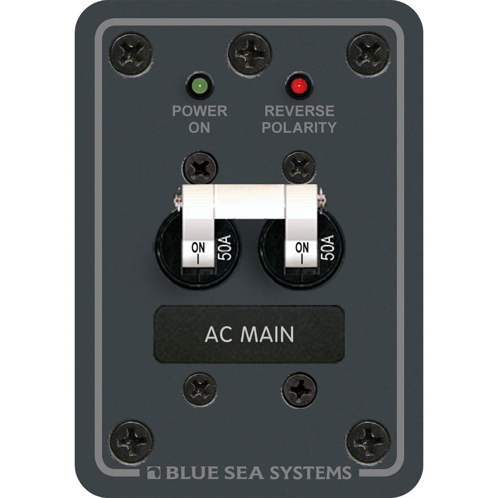 Blue Sea Systems Blue Sea 8079 AC Main Only Circuit Breaker Panel - White Switches Electrical