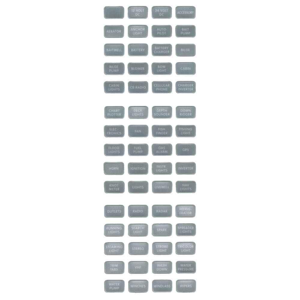Blue Sea Systems Blue Sea 8217 Grey Small Format Label Kit - 60 Labels Electrical