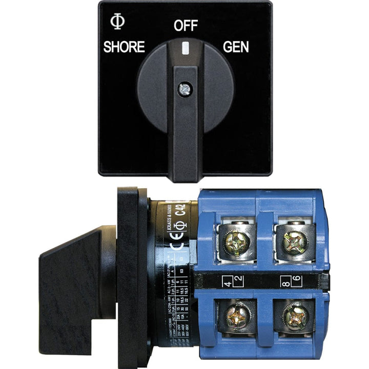 Blue Sea Systems Blue Sea 9011 Switch, AV 120VAC 65A OFF +2 Positions Electrical