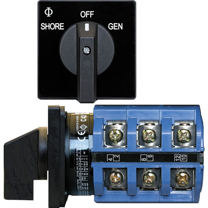 Blue Sea Systems Blue Sea 9019 Switch, AC 240VAC 63A OFF +2 Positions Electrical