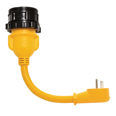 Camco Camco PowerGrip Locking Adapter - 15A/125V Male to 30A/125V Female Locking Electrical