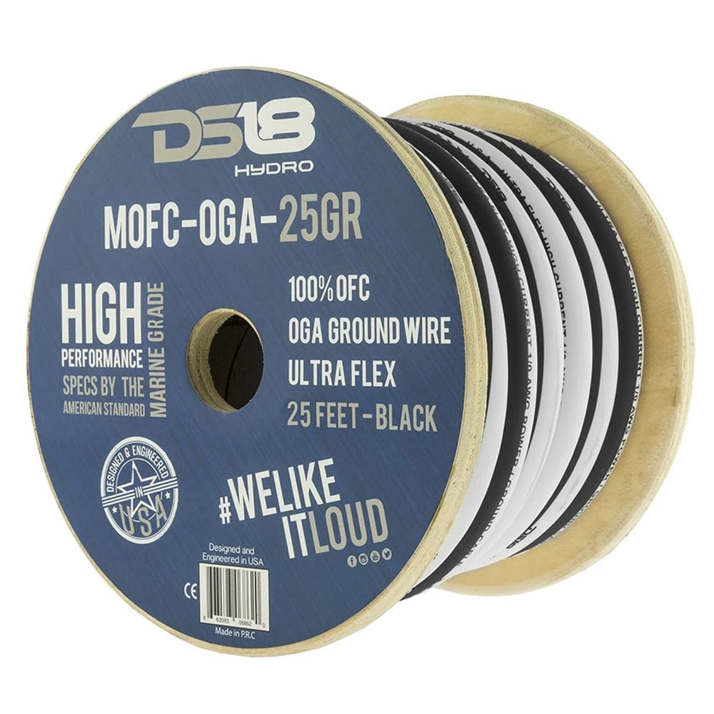 DS18 DS18 HYDRO Marine Grade OFC Ground Wire 0 GA - 25' Roll Electrical