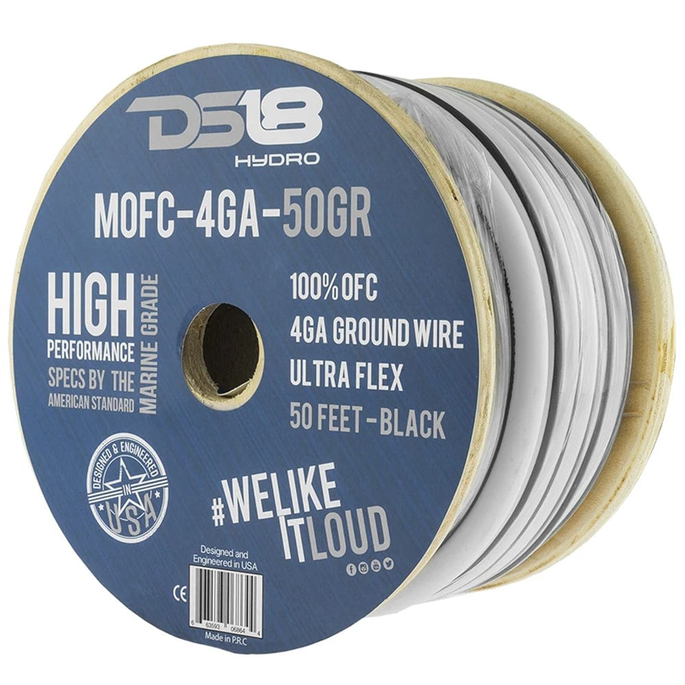 DS18 DS18 HYDRO Marine Grade OFC Ground Wire 4 GA - 50' Roll Electrical