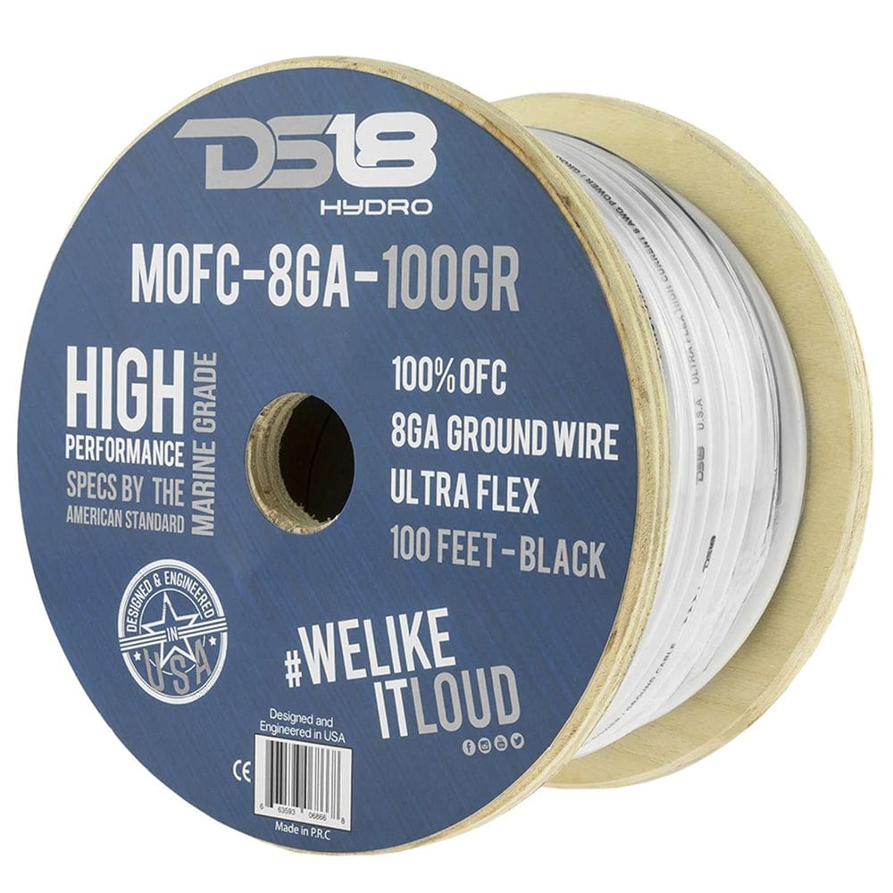 DS18 DS18 HYDRO Marine Grade OFC Ground Wire 8 GA - 100' Roll Electrical