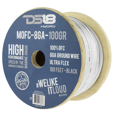 DS18 DS18 HYDRO Marine Grade OFC Ground Wire 8 GA - 100' Roll Electrical