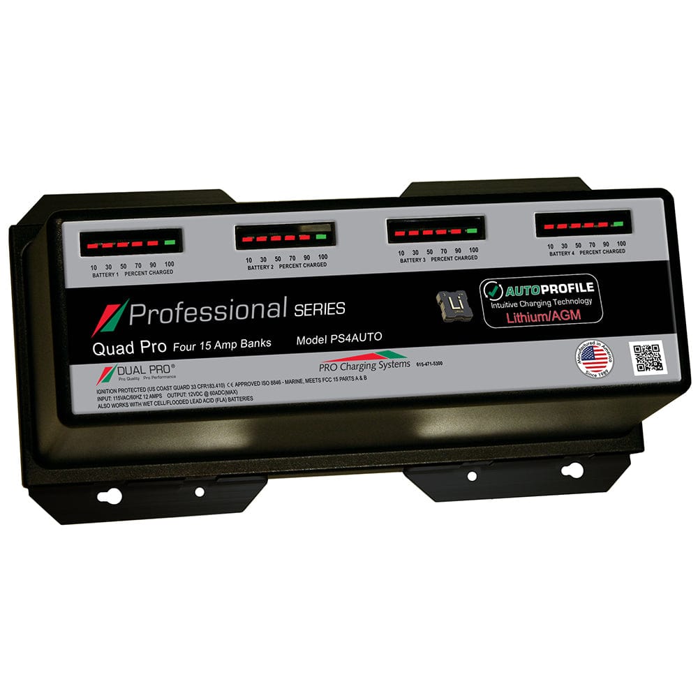Dual Pro Dual Pro PS4 Auto 15A - 4-Bank Lithium/AGM Battery Charger Electrical