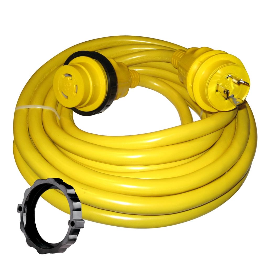 Marinco Marinco 30 Amp Power Cord Plus Cordset - 35' - Yellow Electrical