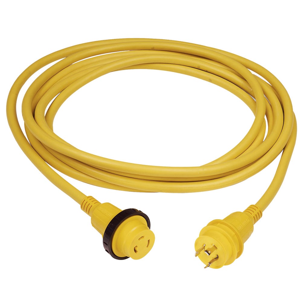 Marinco Marinco 30 Amp PowerCord PLUS Cordset w/Power-On LED - Yellow 50ft Electrical