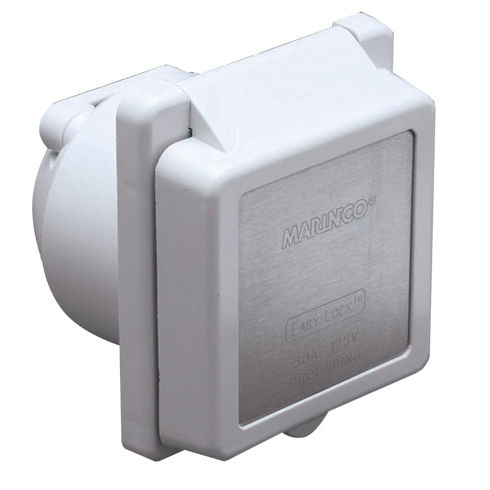 Marinco Marinco 301EL-B 30A Power Inlet - White - 125V Electrical