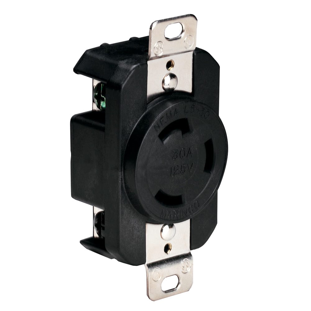Marinco Marinco 305CRRB 125V 30Amp Locking Receptacle - Black Electrical
