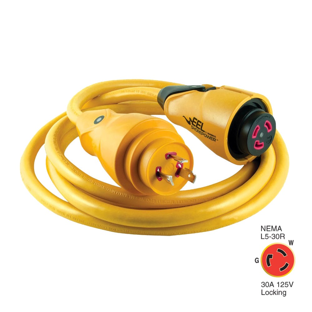 Marinco Marinco CS30-12 EEL 30A 125V Shore Power Cordset - 12' - Yellow Electrical