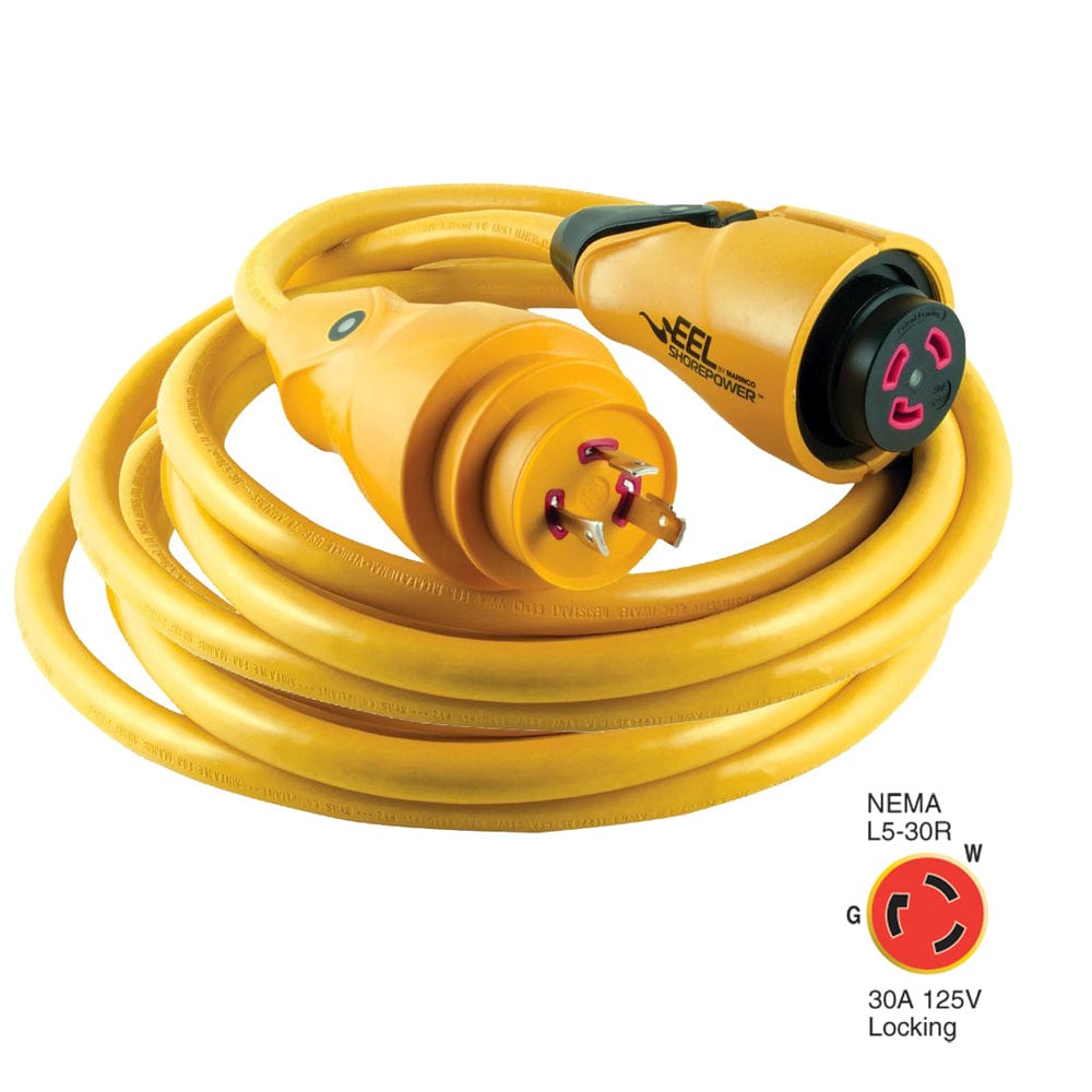 Marinco Marinco CS30-25 EEL 30A 125V Shore Power Cordset - 25' - Yellow Electrical