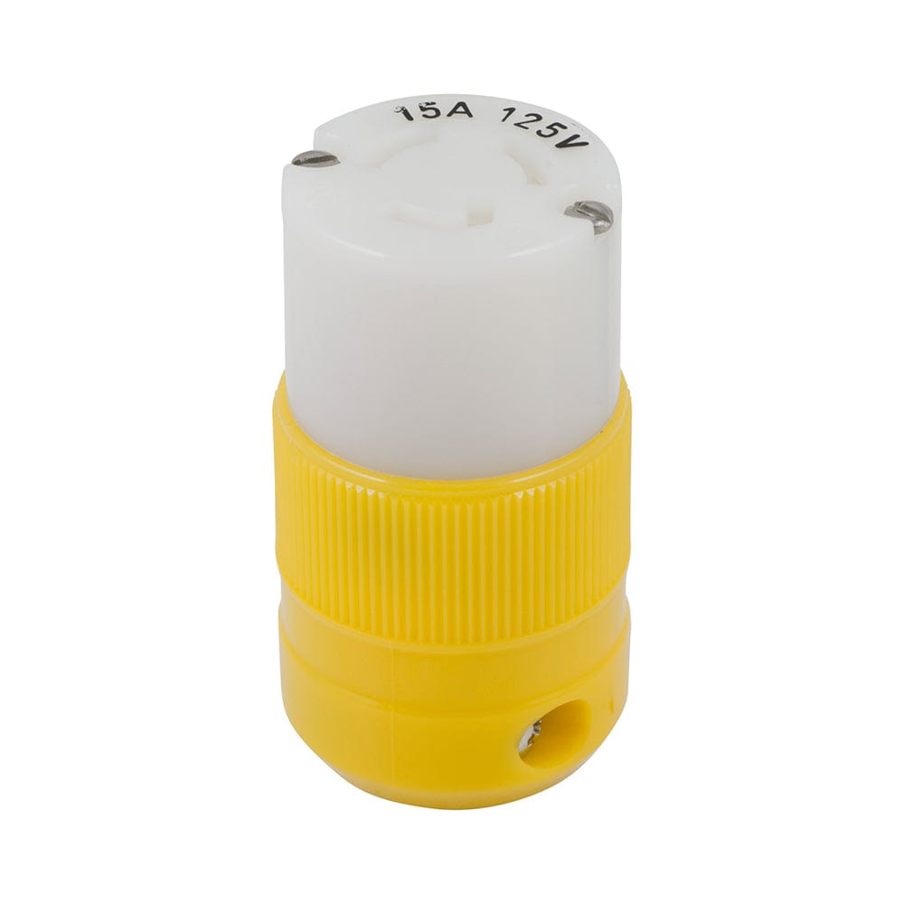 Marinco Marinco Locking Connector - 15A, 125V - Yellow Electrical