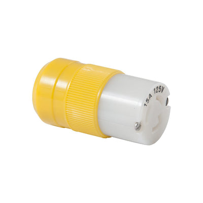 Marinco Marinco Locking Connector - 15A, 125V - Yellow Electrical